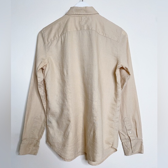 Ralph Lauren neutral Linen Button Down size XS - Picture 2 of 5